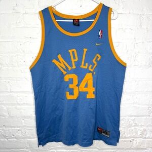 Nike Shaquille O'Neal Shaq MPLS Lakers‎ Basketball Jersey Size XL RARE